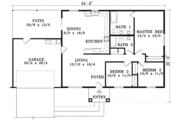 Adobe / Southwestern Style House Plan - 3 Beds 2 Baths 1452 Sq/Ft Plan #1-1256 