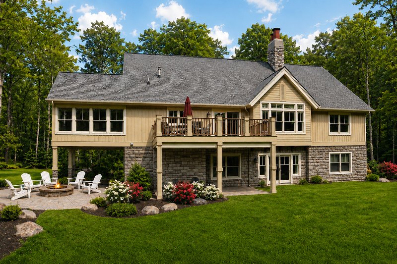 Home Plan - Exterior - Rear Elevation for European House Plan #928-156 - 3 bed, 2.5 bath