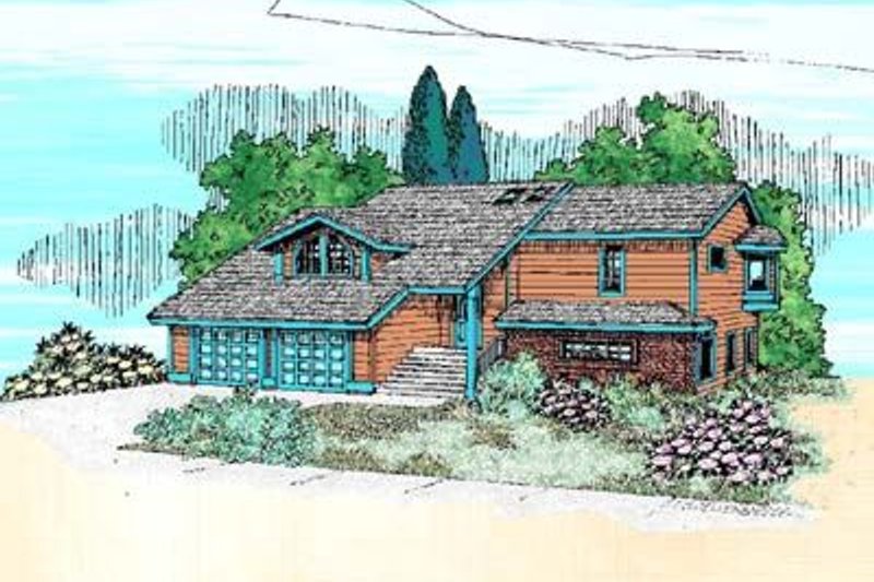 Home Plan - Bungalow Exterior - Front Elevation Plan #60-383