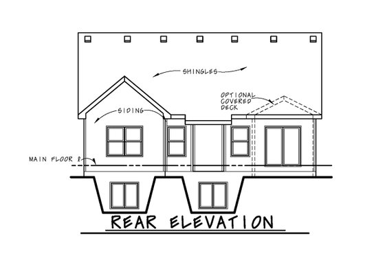 Exterior - Front Elevation 5 for Craftsman House Plan #20-2455 - 4 bed, 3 bath
