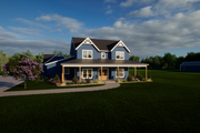 Craftsman Style House Plan - 4 Beds 3.5 Baths 3251 Sq/Ft Plan #1116-33 Exterior 