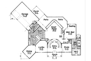 Floor Plan - Main Floor for Ranch House Plan #52-114 - 5 bed, 3.5 bath