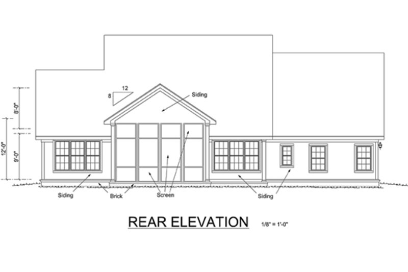 Dream House Plan - Exterior - Rear Elevation for Farmhouse House Plan #513-2046 - 4 bed, 3 bath