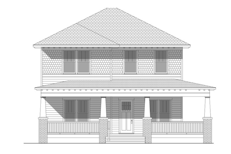 Dream House Plan - Exterior - Other Elevation 1 for Craftsman House Plan #461-45 - 5 bed, 3.5 bath