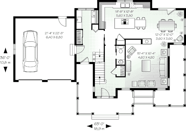 Home Plan - European Floor Plan - Main Floor Plan #23-592