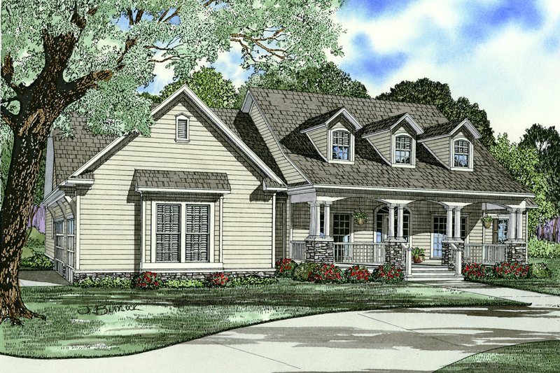 Dream House Plan - Southern Exterior - Front Elevation Plan #17-2587