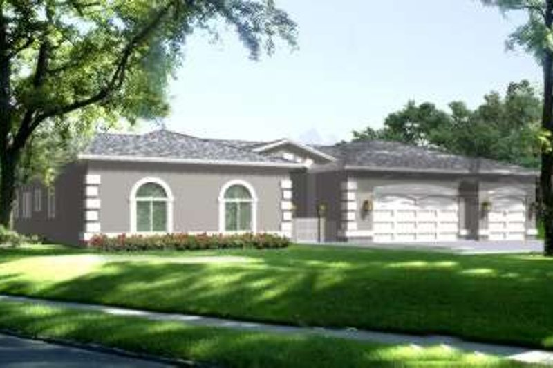 Dream House Plan - Adobe / Southwestern Exterior - Front Elevation Plan #1-777