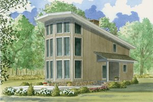 Contemporary Exterior - Front Elevation Plan #923-5