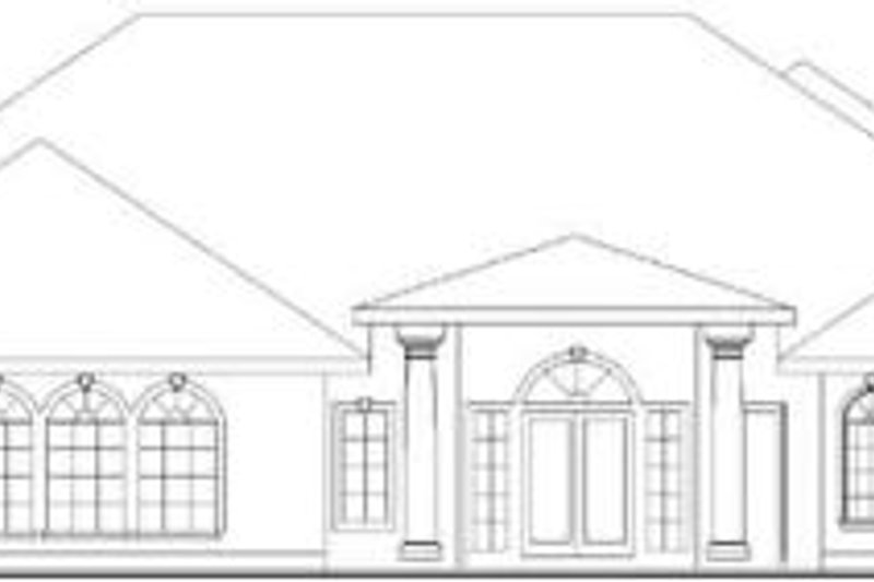 Home Plan - Exterior - Rear Elevation for Traditional House Plan #117-165 - 3 bed, 3 bath