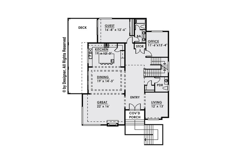 Home Plan - Floor Plan - Main Floor for Contemporary House Plan #1066-34 - 5 bed, 5.5 bath
