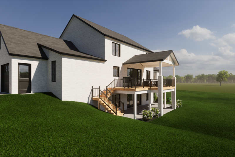 House Design - Exterior - Rear Elevation for Country House Plan #1116-35 - 4 bed, 2.5 bath