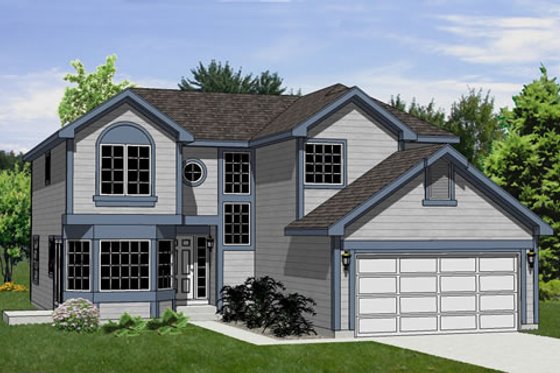 Exterior - Front Elevation for Traditional House Plan #116-225 - 3 bed, 3 bath