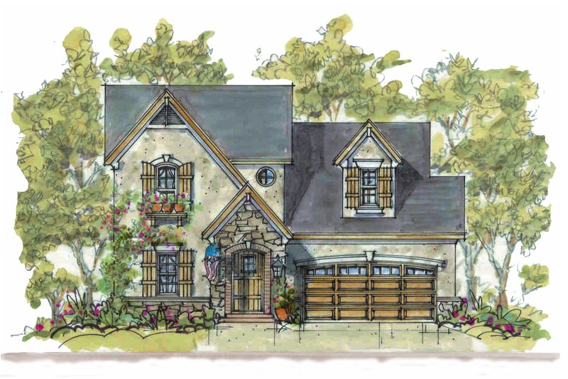 Home Plan - Country Exterior - Front Elevation Plan #20-2235