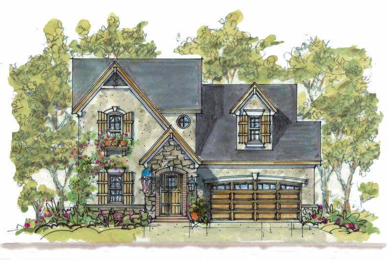Dream House Plan - Country Exterior - Front Elevation Plan #20-2235