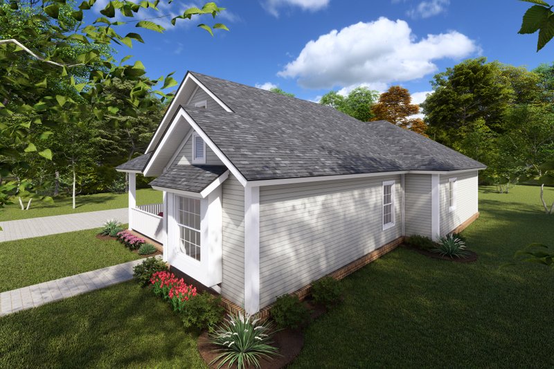 House Blueprint - Exterior - Rear Elevation 1 House Plan #513-2069 - 3 bed, 2 bath