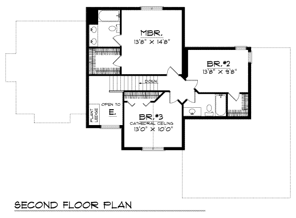 Dream House Plan - Traditional Floor Plan - Upper Floor Plan #70-222