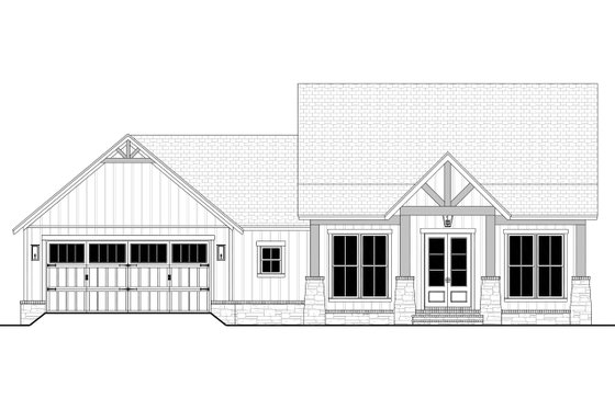 Exterior - Front Elevation 4 for Farmhouse House Plan #430-353 - 3 bed, 2 bath