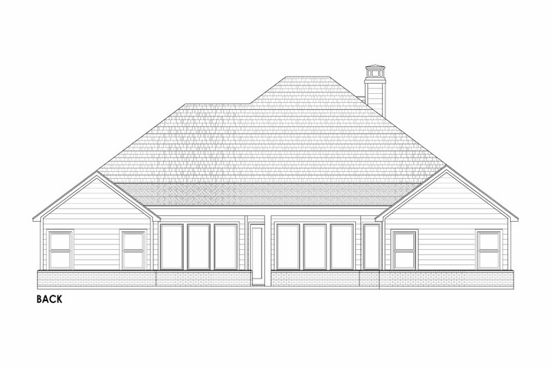 House Plan Design - Exterior - Rear Elevation 1 for Farmhouse House Plan #1096-70 - 4 bed, 3 bath