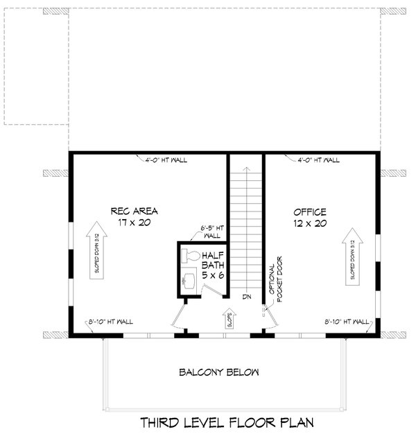 Architectural House Design - Contemporary Floor Plan - Upper Floor Plan #932-453