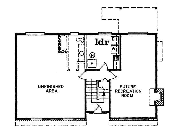 Traditional Floor Plan - Upper Floor Plan #47-200