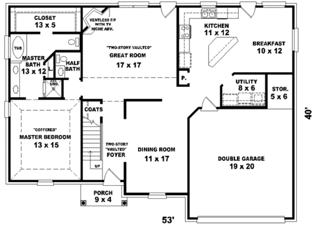 Traditional Style House Plan - 3 Beds 2.5 Baths 2107 Sq/Ft Plan #81-756 ...