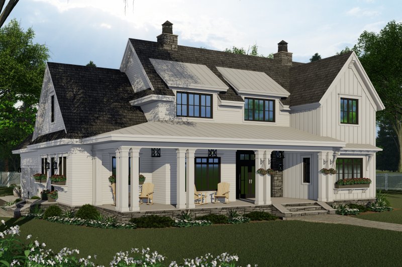House Design - Farmhouse Exterior - Front Elevation Plan #51-1154