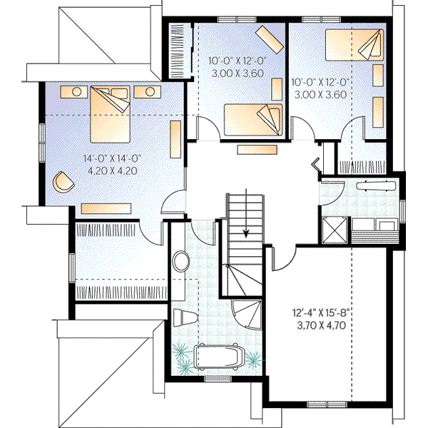 House Plan Design - European Floor Plan - Upper Floor Plan #23-334