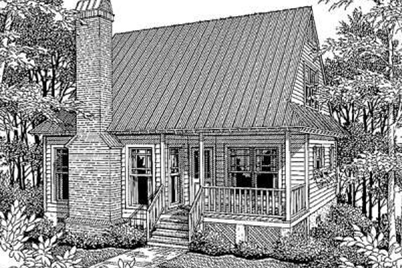 Country Style House Plan - 3 Beds 1 Baths 1028 Sq/Ft Plan #41-104