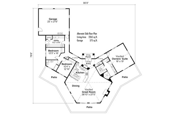 Floor Plan - Other Floor for Mediterranean House Plan #124-936 - 3 bed, 2 bath