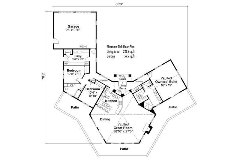 Home Plan - Floor Plan - Other Floor for Mediterranean House Plan #124-936 - 3 bed, 2 bath