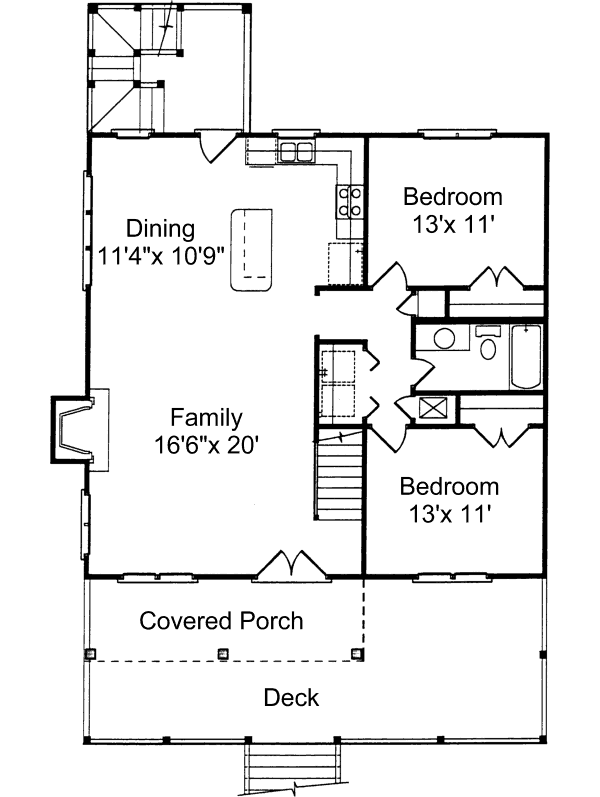 Home Plan - Beach Floor Plan - Main Floor Plan #37-143