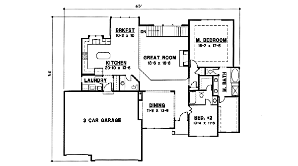 European Floor Plan - Main Floor Plan #67-192