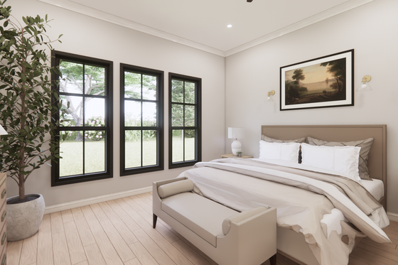 Interior - Master Bedroom for Farmhouse House Plan #1074-81 - 4 bed, 3.5 bath