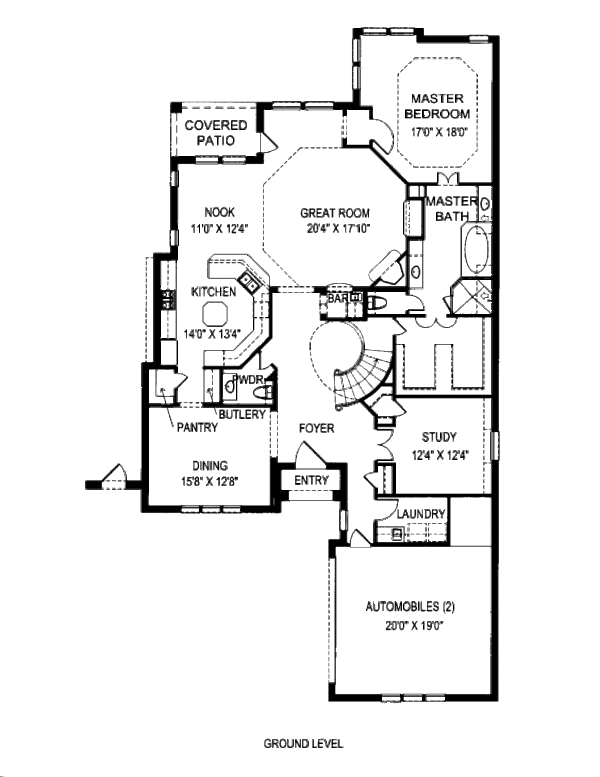 European Floor Plan - Main Floor Plan #141-365