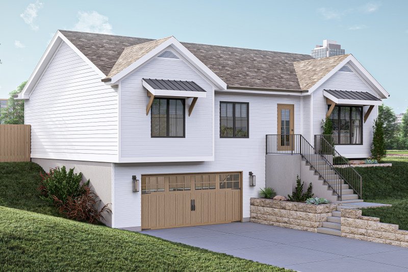 House Blueprint - Exterior - Other Elevation 1 for Modern House Plan #455-445 - 4 bed, 3 bath