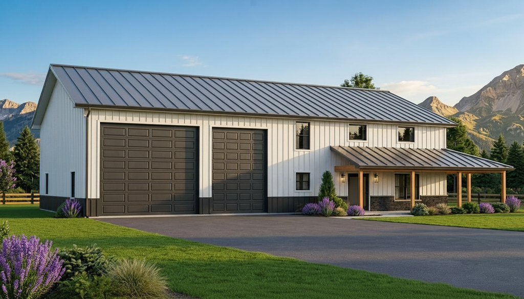 Exterior - Front Elevation 2 for Barndominium House Plan #1064-111 - 3 bed, 2.5 bath