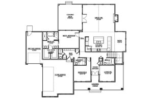 Floor Plan - Main Floor for Traditional House Plan #1073-2 - 2 bed, 2.5 bath