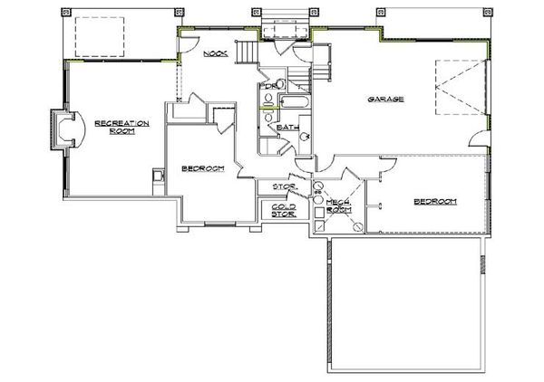 House Plan Design - Traditional Floor Plan - Lower Floor Plan #5-264