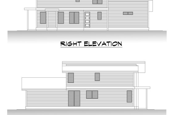 Exterior - Other Elevation for Contemporary House Plan #1066-207 - 3 bed, 2.5 bath