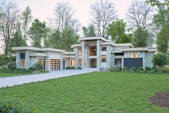 Exterior - Front Elevation 3 for Contemporary House Plan #930-544 - 4 bed, 5 bath