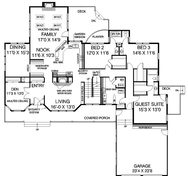 Home Plan - Traditional Floor Plan - Main Floor Plan #60-276