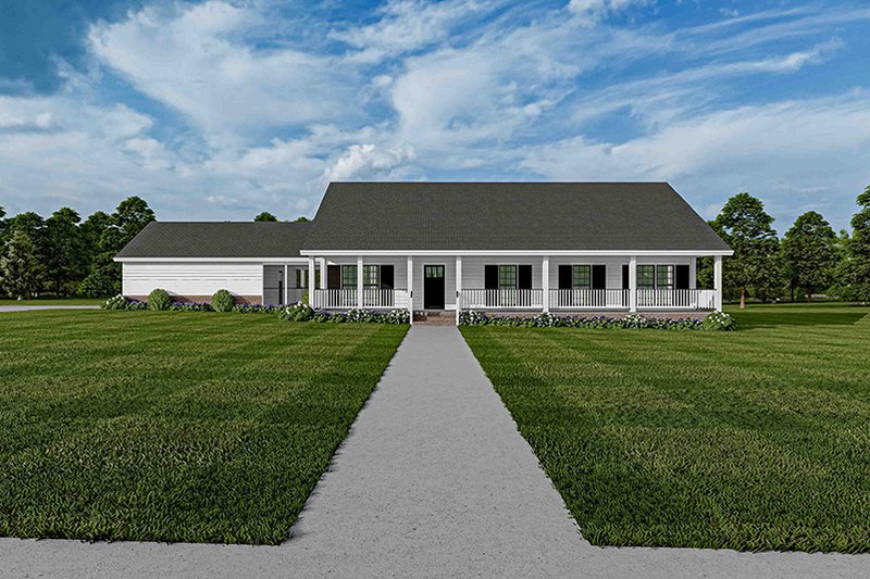 Ranch Style House Plan - 3 Beds 2 Baths 1800 Sq/Ft Plan #17-2142