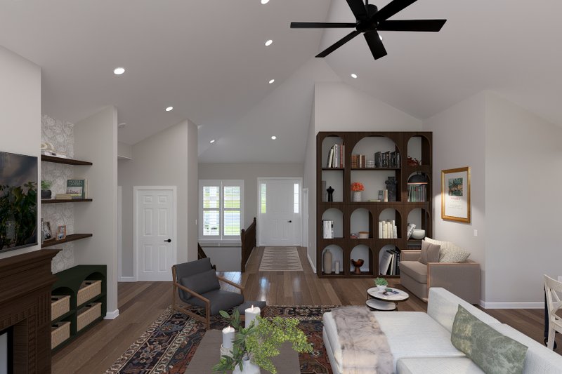 Architectural House Design - Interior - Family Room 3 for Craftsman House Plan #1060-496 - 3 bed, 2.5 bath