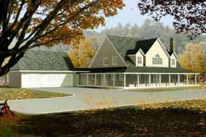 Country Exterior - Front Elevation Plan #1-802