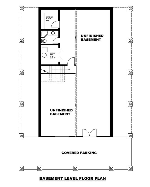 Craftsman Floor Plan - Lower Floor Plan #117-978