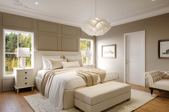 Interior - Master Bedroom for Farmhouse House Plan #1117-21 - 3 bed, 2 bath