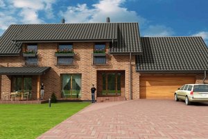 European Exterior - Front Elevation Plan #538-16