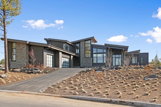Exterior - Front Elevation 3 for Contemporary House Plan #892-40 - 4 bed, 4.5 bath