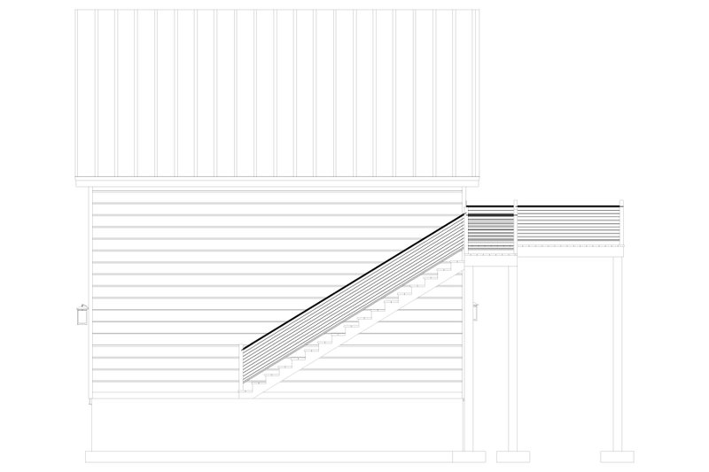 House Design - Exterior - Other Elevation 3 for Modern House Plan #1060-283, 1.5 bath