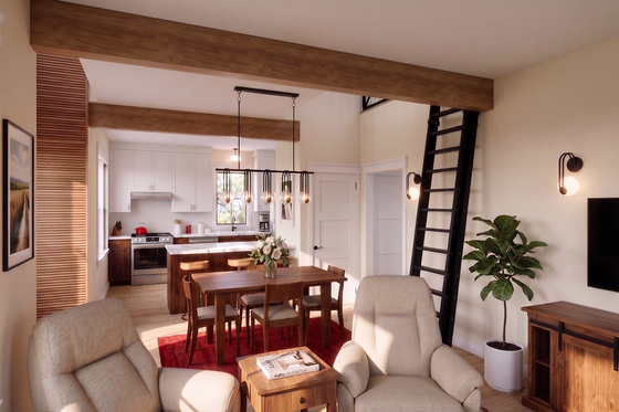 Interior - Other 1 for Modern House Plan #1099-21 - 2 bed, 1 bath